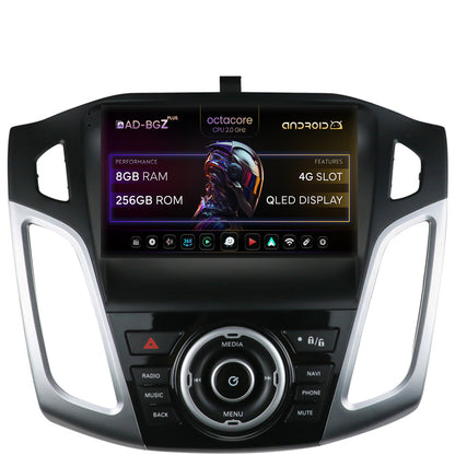 Navigatie Ford Focus 3 (2011-2019), Android, Z-Octacore / 8GB RAM + 256GB ROM, 9 Inch - AD-BGZ9008+AD-BGRKIT144