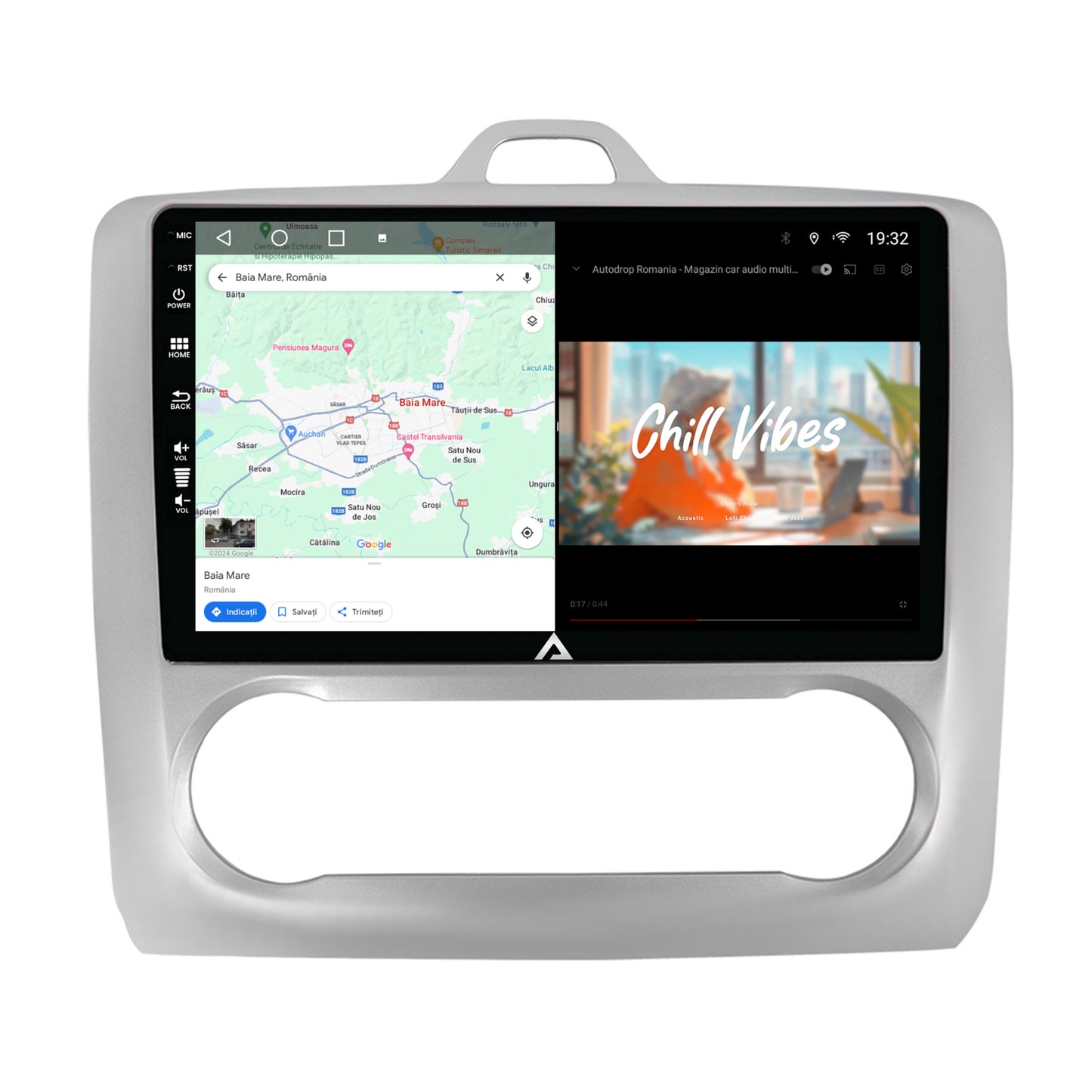 Navigatie Ford Focus MK2 (2004-2011), Clima Automata, Android, A-Octacore / 4GB RAM + 64GB ROM, 9 Inch - AD-BGA9004+AD-BGRKIT117