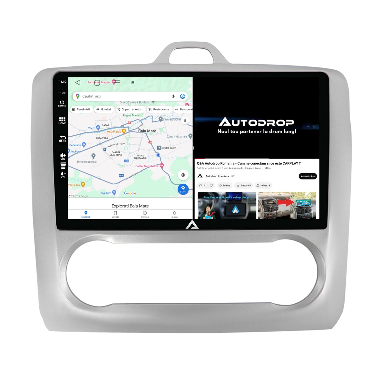 Navigatie Ford Focus MK2 (2004-2011), Clima Automata, Android, E-Octacore / 2GB RAM + 32GB ROM, 9 Inch - AD-BGE9002+AD-BGRKIT117