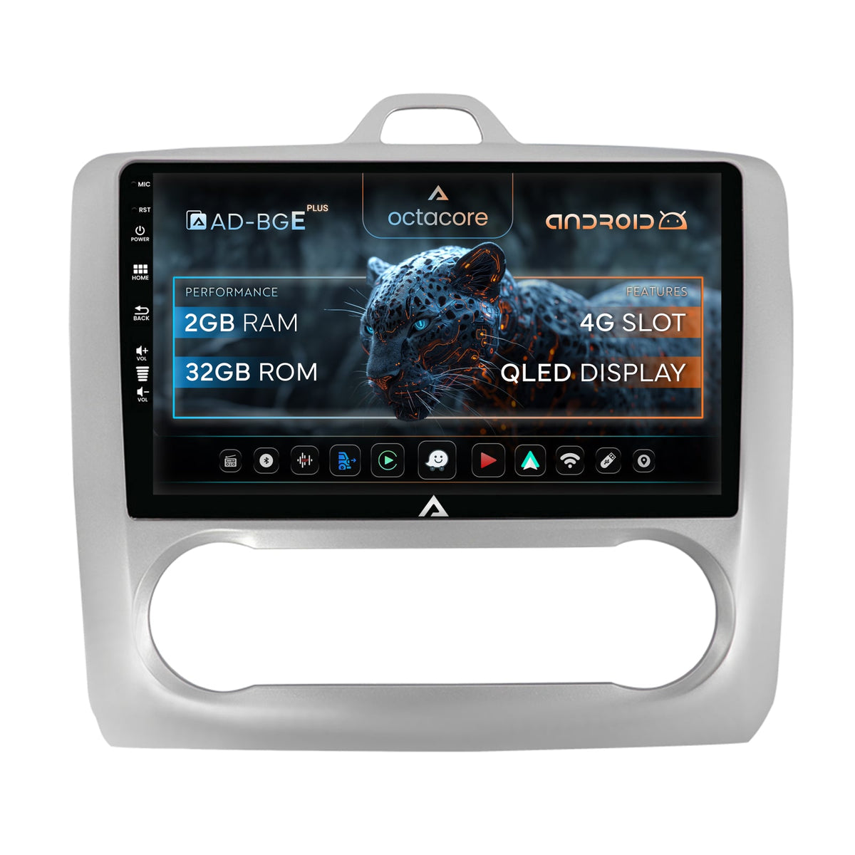 Navigatie Ford Focus MK2 (2004-2011), Clima Automata, Android, E-Octacore / 2GB RAM + 32GB ROM, 9 Inch - AD-BGE9002+AD-BGRKIT117