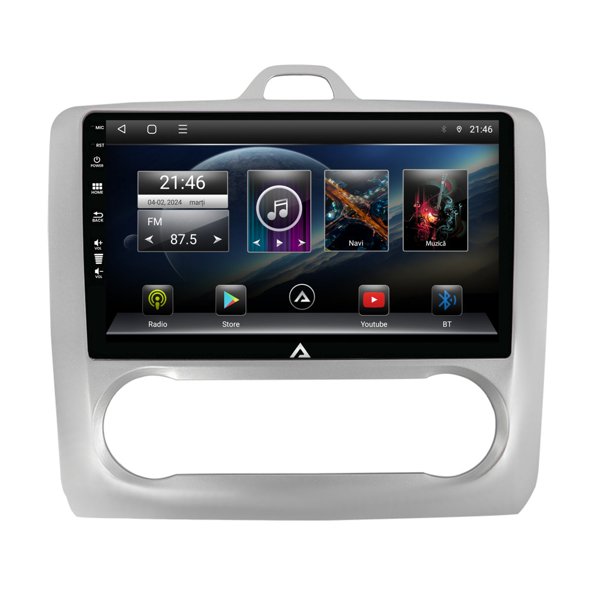 Navigatie Ford Focus MK2 (2004-2011), Clima Automata, Android, P-Octacore / 2GB RAM + 32GB ROM, 9 Inch - AD-BGP9002+AD-BGRKIT117