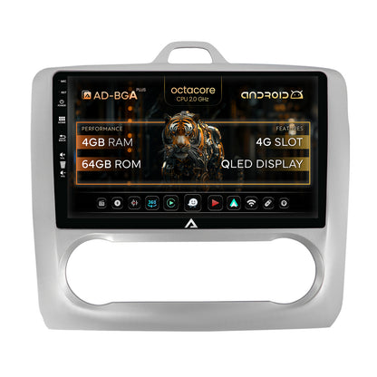 Navigatie Ford Focus MK2 (2004-2011), Clima Automata, Android, A-Octacore / 4GB RAM + 64GB ROM, 9 Inch - AD-BGA9004+AD-BGRKIT117