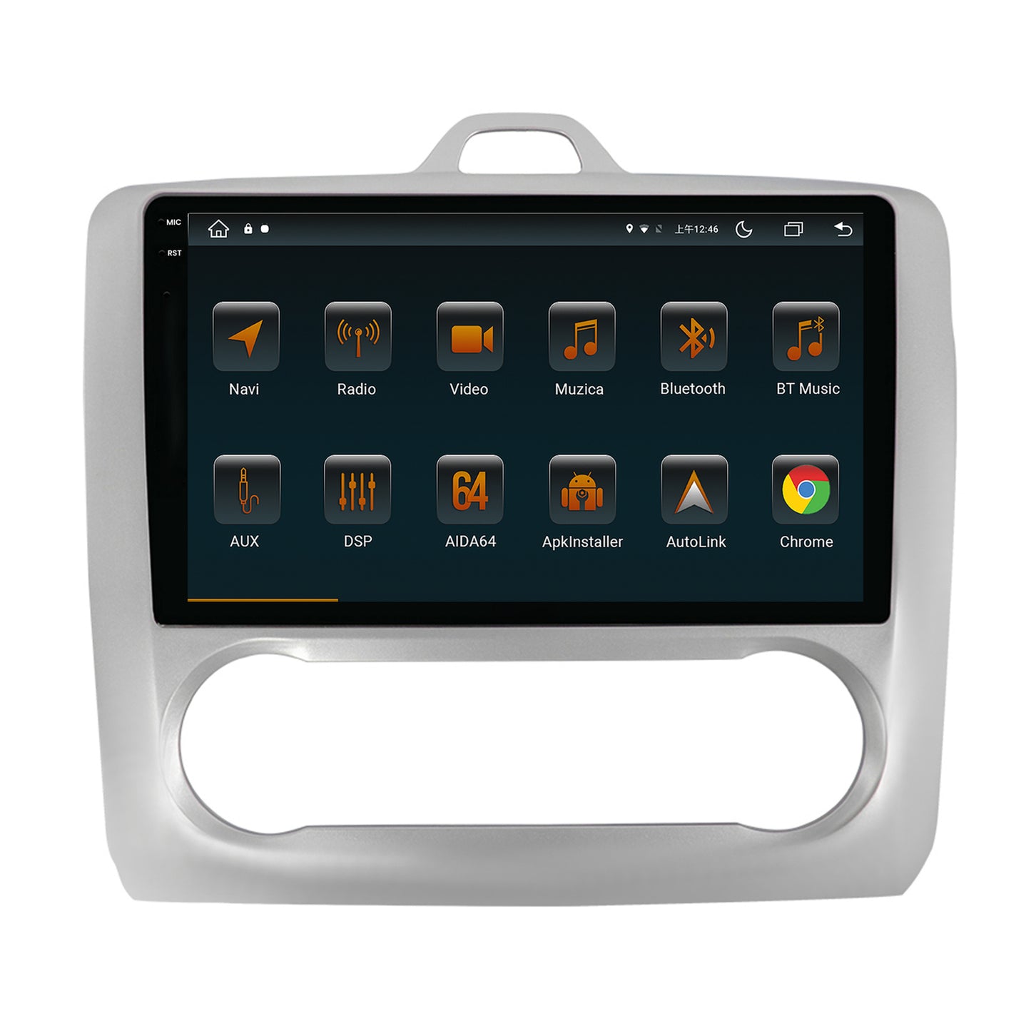 Navigatie Ford Focus MK2 (2004-2011), Clima automata, Android, V-Octacore / 4GB RAM + 64GB ROM, 9.5 Inch - AD-BGV9004+AD-BGRKIT117