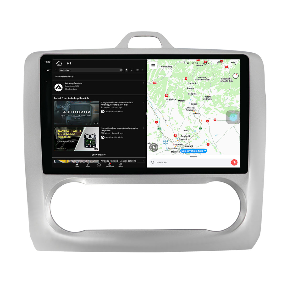 Navigatie Ford Focus MK2 (2004-2011), Clima automata, Android, V-Octacore / 4GB RAM + 64GB ROM, 9.5 Inch - AD-BGV9004+AD-BGRKIT117