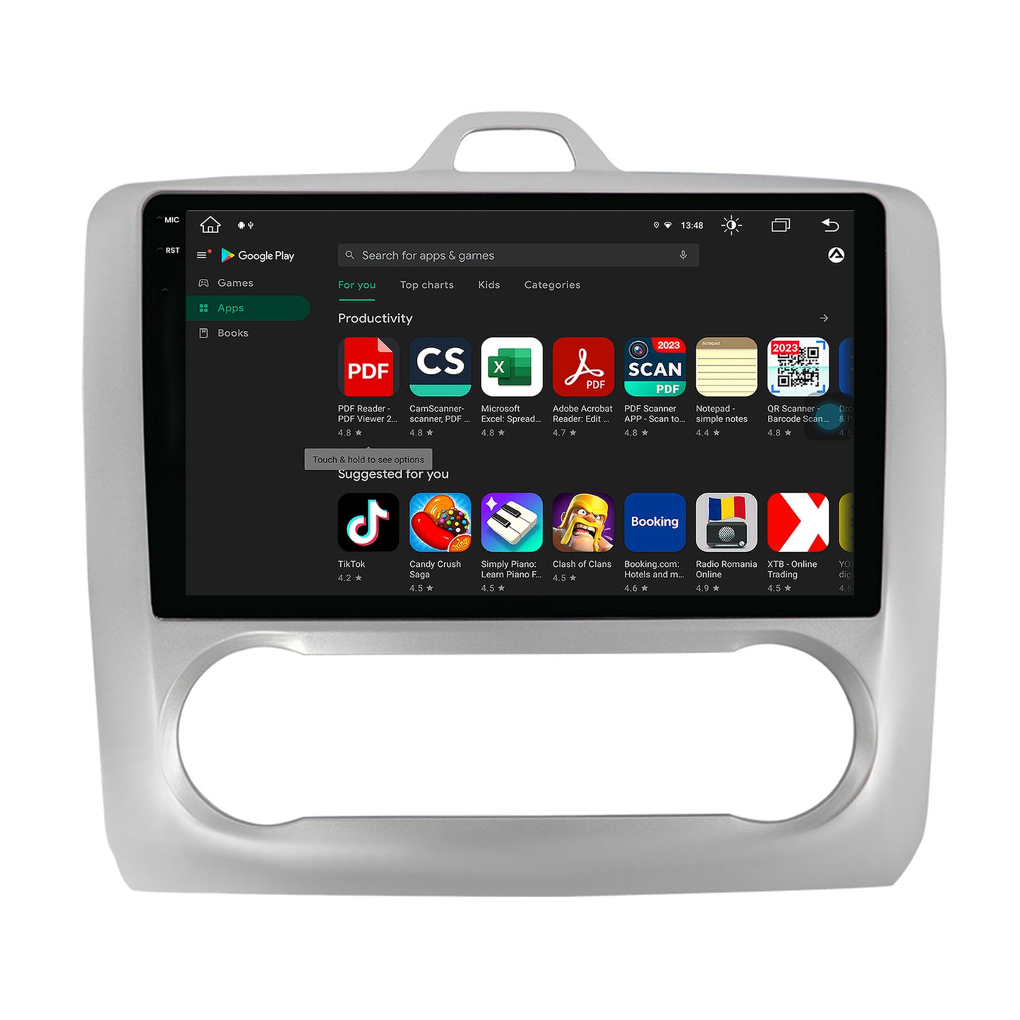 Navigatie Ford Focus MK2 (2004-2011), Clima automata, Android, X-Octacore / 8GB RAM + 256GB ROM, 9.5 Inch - AD-BGX9008+AD-BGRKIT117