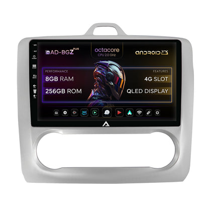 Navigatie Ford Focus MK2 (2004-2011), Clima automata, Android, Z-Octacore / 8GB RAM + 256GB ROM, 9 Inch - AD-BGZ9008+AD-BGRKIT117