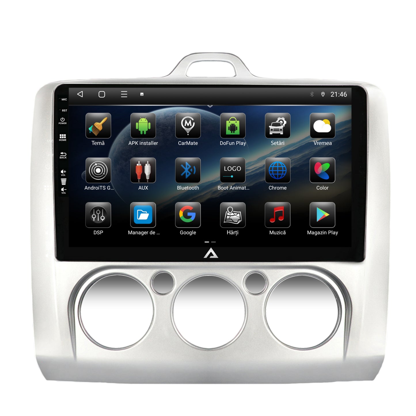Navigatie Ford Focus MK2 (2004-2011), Clima Manuala, Android, P-Octacore / 2GB RAM + 32 ROM, 9 Inch - AD-BGP9002+AD-BGRKIT112