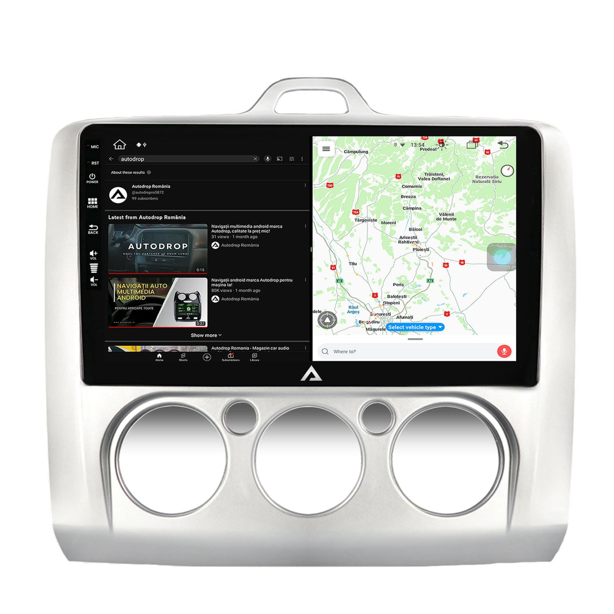Navigatie Ford Focus MK2 (2004-2011), Clima manuala, Android, Z-Octacore / 8GB RAM + 256GB ROM, 9 Inch - AD-BGZ9008+AD-BGRKIT112