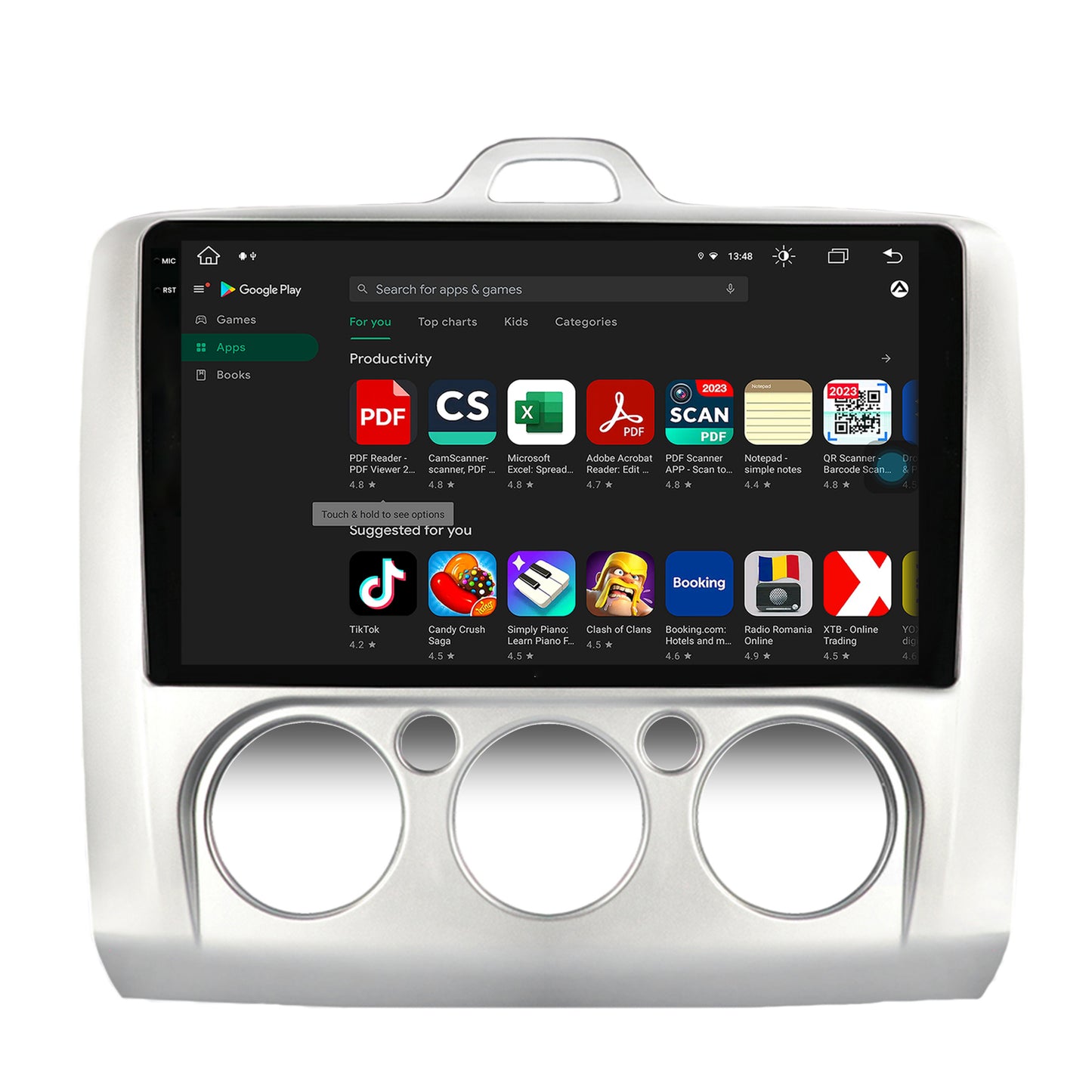 Navigatie Ford Focus MK2 (2004-2011), Clima manuala, Android, V-Octacore / 4GB RAM + 64GB ROM, 9.5 Inch - AD-BGV9004+AD-BGRKIT112
