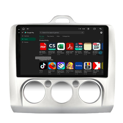 Navigatie Ford Focus MK2 (2004-2011), Clima manuala, Android, X-Octacore / 8GB RAM + 256GB ROM, 9.5 Inch - AD-BGX9008+AD-BGRKIT112