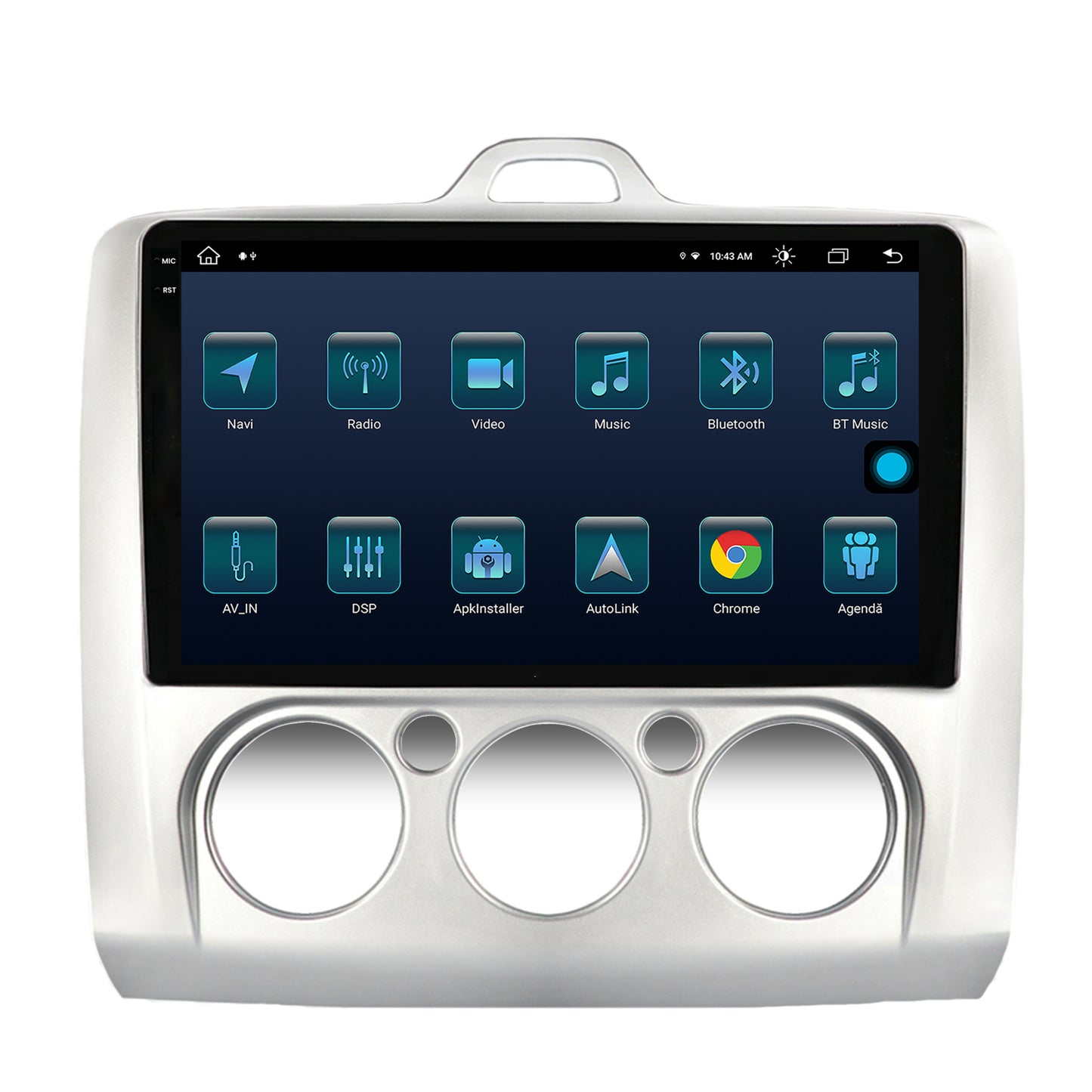 Navigatie Ford Focus MK2 (2004-2011), Clima manuala, Android, X-Octacore / 8GB RAM + 256GB ROM, 9.5 Inch - AD-BGX9008+AD-BGRKIT112