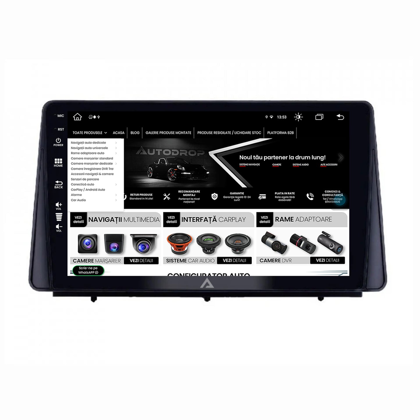 Navigatie Ford Focus MK4 (2019+), Android, Z-Octacore / 8GB RAM + 256GB ROM, 10.1 Inch - AD-BGZ10008+AD-BGRKIT158