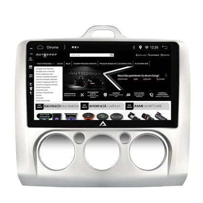 Navigatie Ford Focus MK2 (2004-2011), Clima Manuala, Android, A-Octacore / 4GB RAM + 64GB ROM, 9 Inch - AD-BGA9004+AD-BGRKIT112