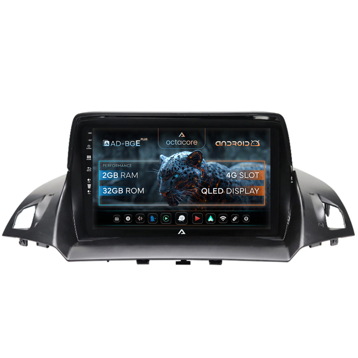 Navigatie Ford Kuga / C-Max (2013-2018), Android, E-Octacore / 2GB RAM + 32GB ROM, 9 Inch - AD-BGE9002+AD-BGRKIT114