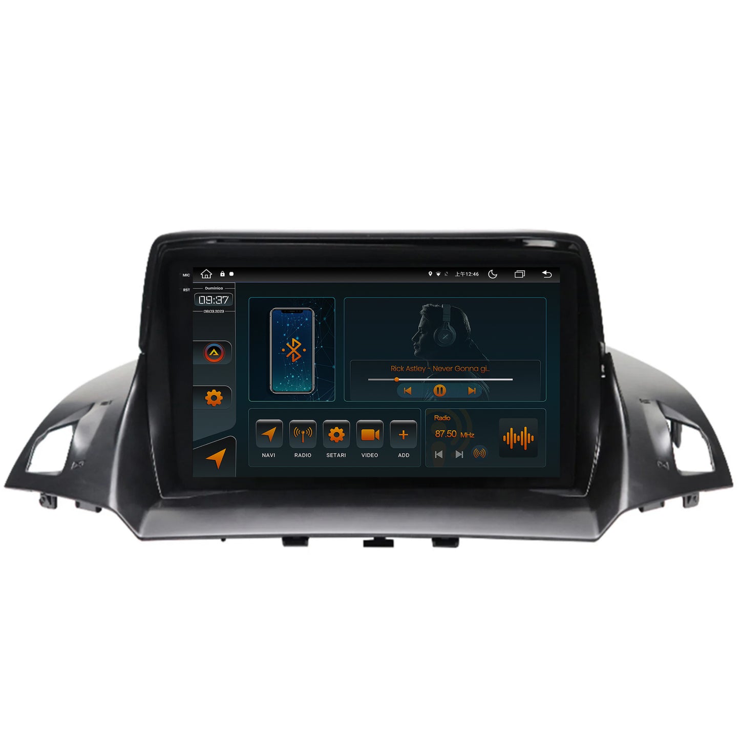 Navigatie Ford Kuga / C-Max (2013-2018), Android, V-Octacore / 4GB RAM + 64GB ROM, 9.5 Inch - AD-BGV9004+AD-BGRKIT114