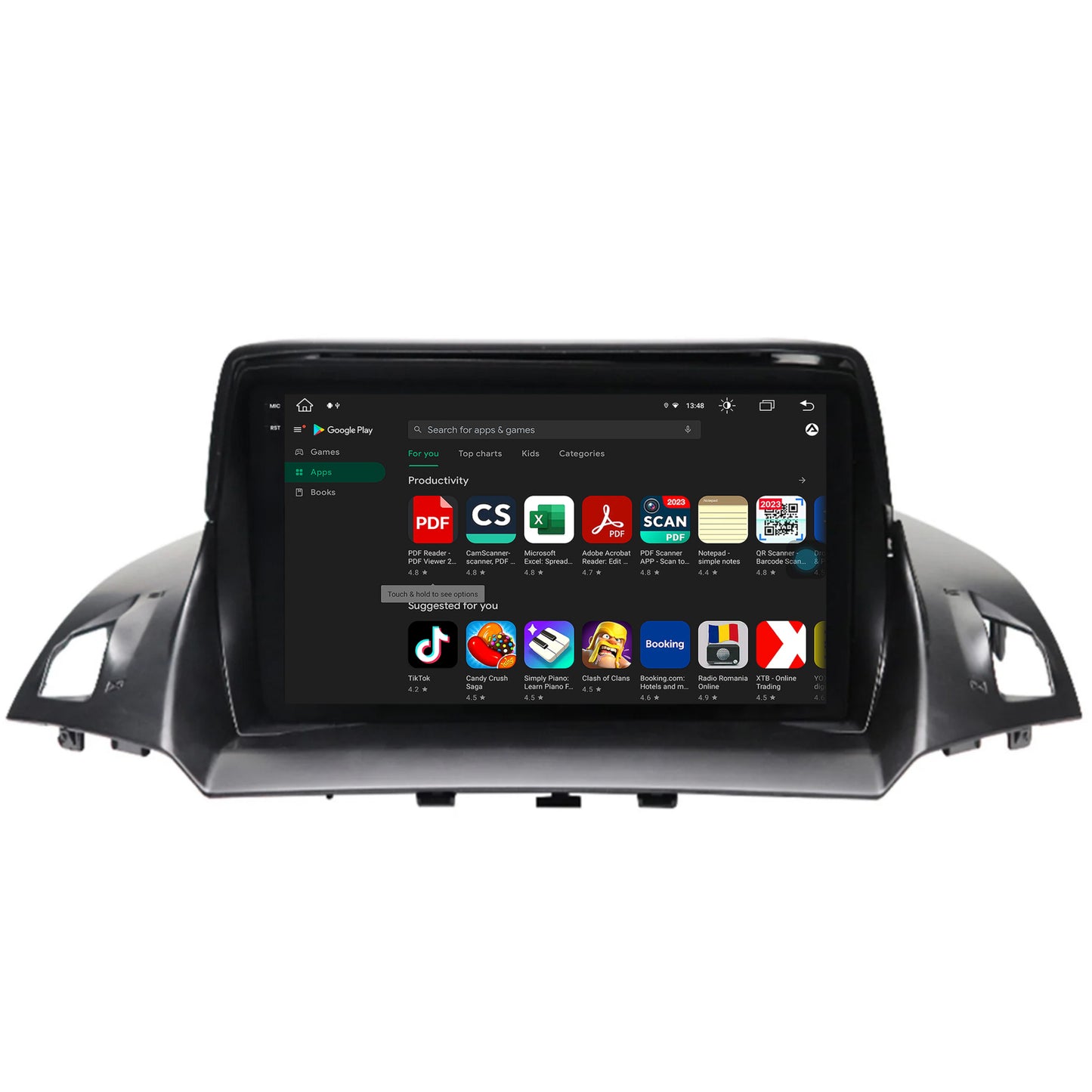 Navigatie Ford Kuga / C-Max (2013-2018), Android, X-Octacore / 8GB RAM + 256GB ROM, 9.5 Inch - AD-BGX9008+AD-BGRKIT114