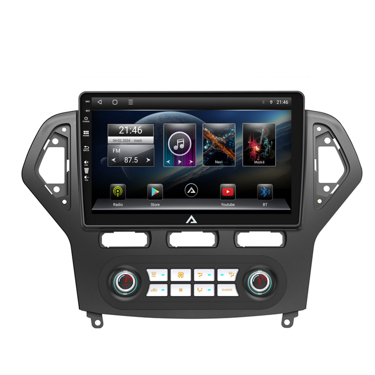 Navigatie Ford Mondeo (2007-2010) Clima Automata, Android, E-Octacore / 2GB RAM + 32GB ROM, 10.1 Inch - AD-BGE10002+AD-BGRKIT127