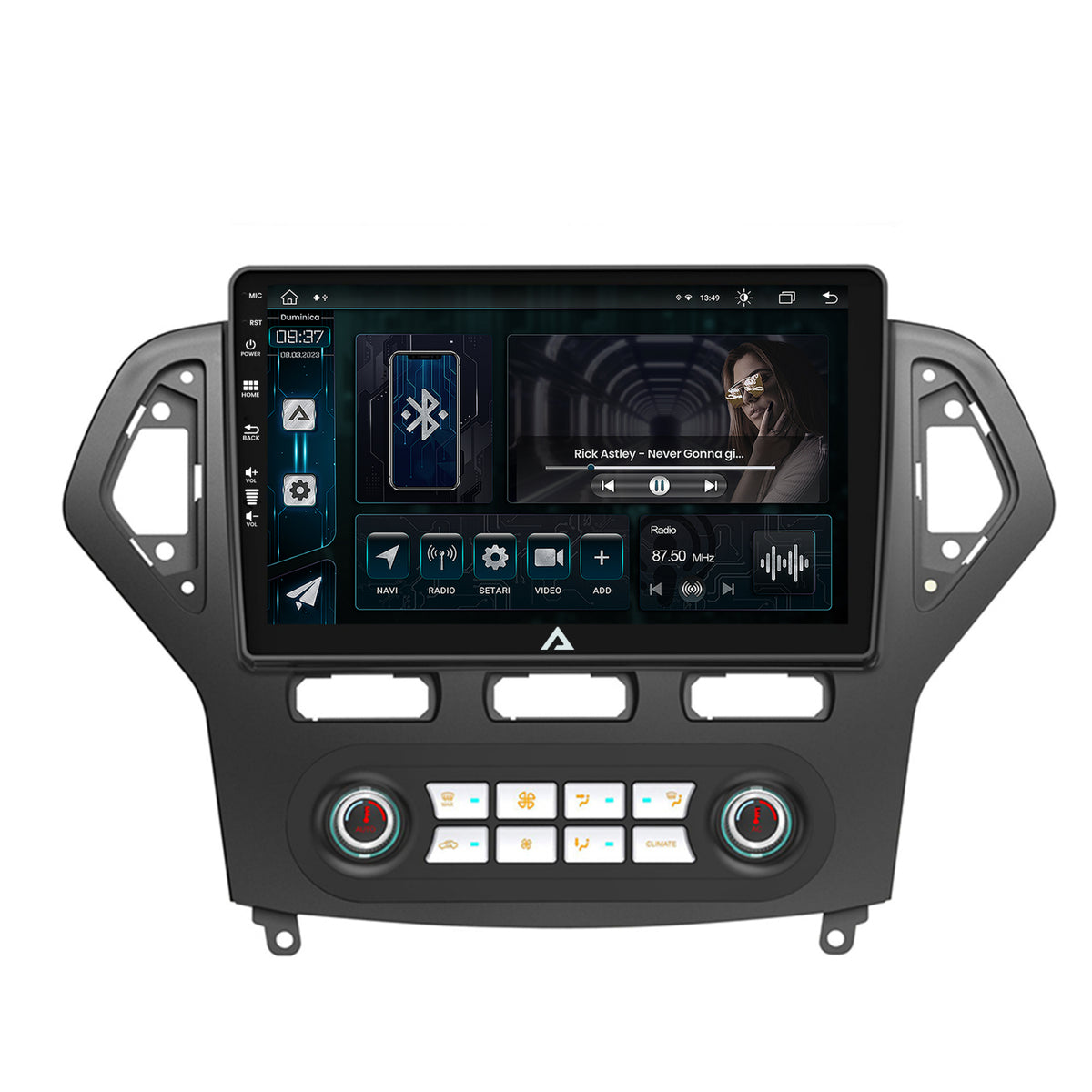 Navigatie Ford Mondeo (2007-2010) Clima Automata, Android, Z-Octacore / 8GB RAM + 256GB ROM, 10.1 Inch - AD-BGZ10008+AD-BGRKIT127