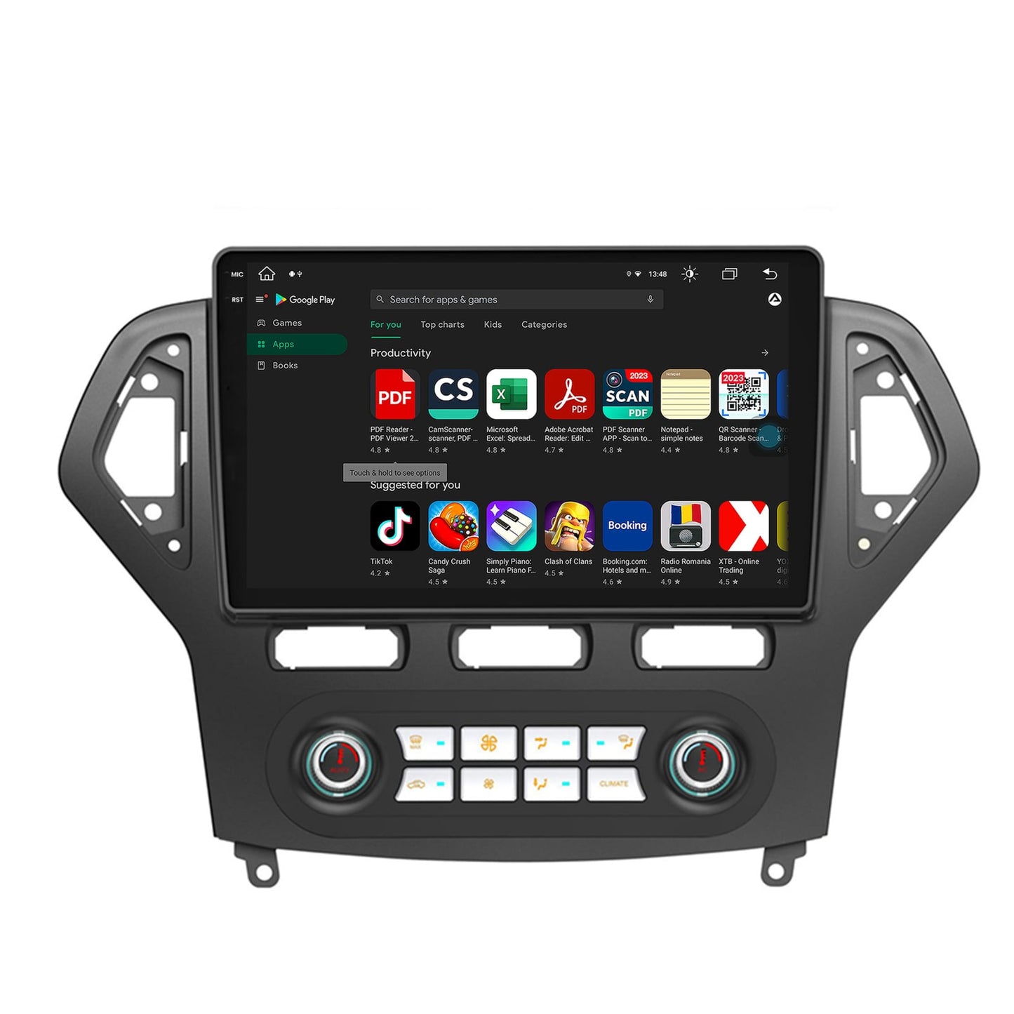 Navigatie Ford Mondeo (2007-2010) Clima Automata, Android, V-Octacore / 4GB RAM + 64GB ROM, 10.36 Inch - AD-BGV10004+AD-BGRKIT127