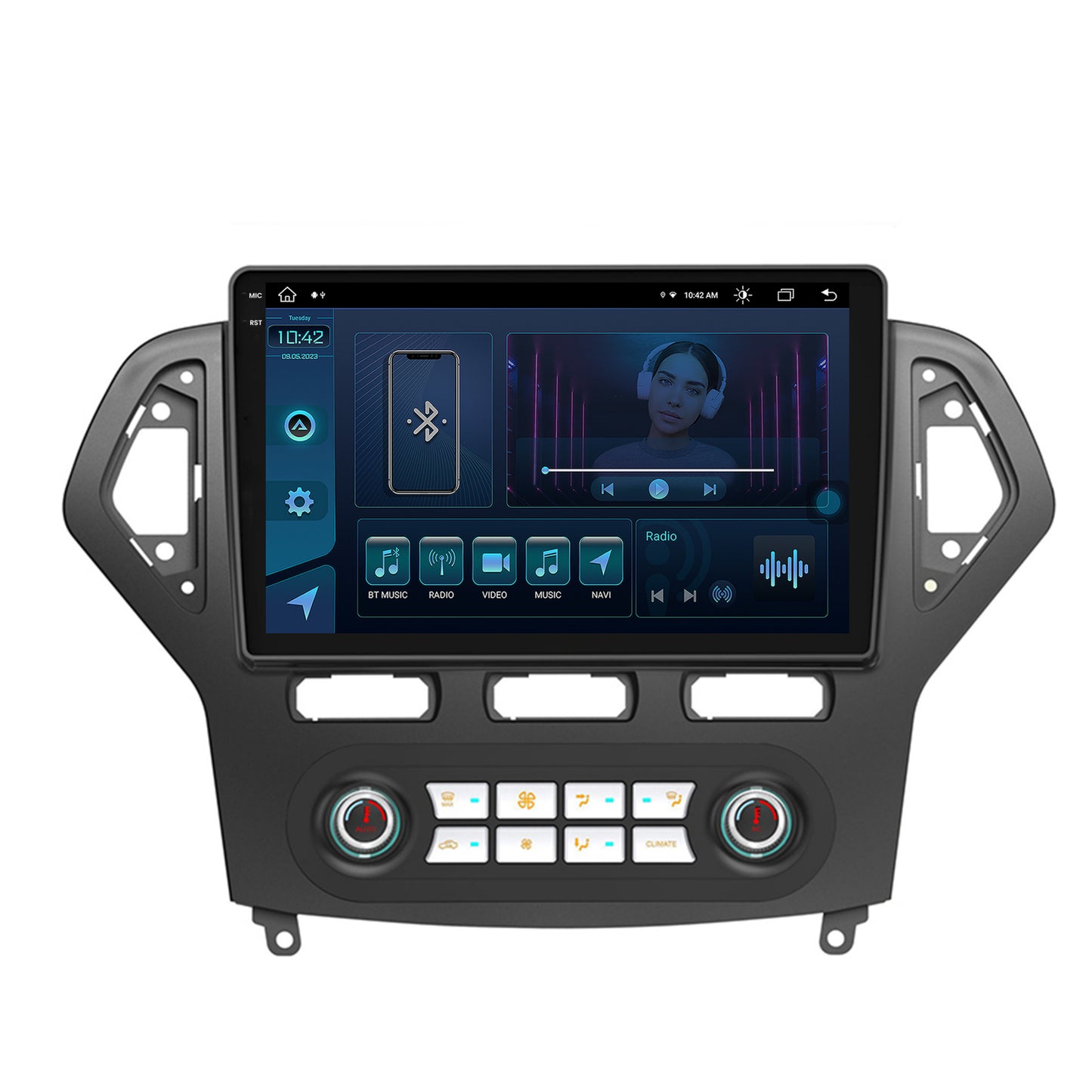 Navigatie Ford Mondeo (2007-2010) Clima Automata, Android, X-Octacore / 8GB RAM + 256GB ROM, 10.36 Inch - AD-BGX9008+AD-BGRKIT127