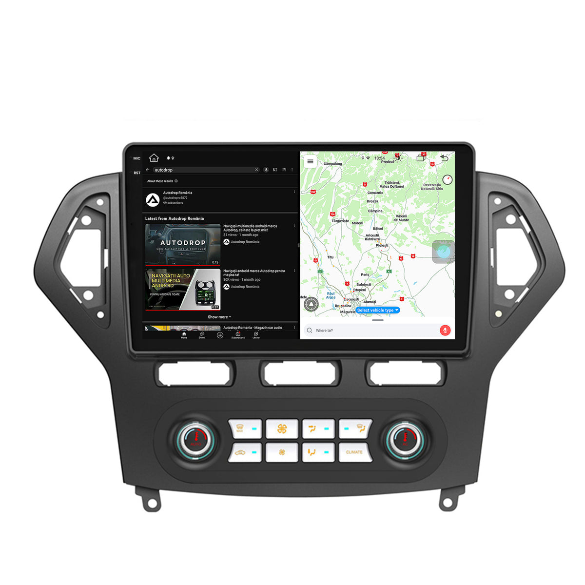 Navigatie Ford Mondeo (2007-2010) Clima Automata, Android, X-Octacore / 8GB RAM + 256GB ROM, 10.36 Inch - AD-BGX9008+AD-BGRKIT127
