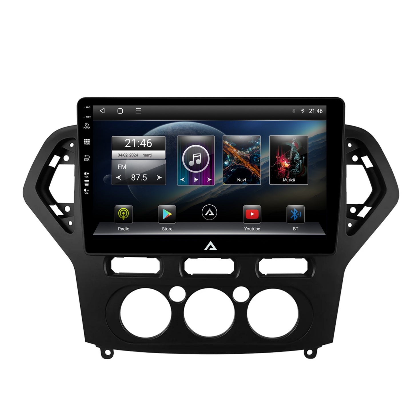 Navigatie Ford Mondeo (2007-2010) Clima Manuala, Android, P-Octacore / 2GB RAM + 32GB ROM, 10.1 Inch - AD-BGP10002+AD-BGRKIT126