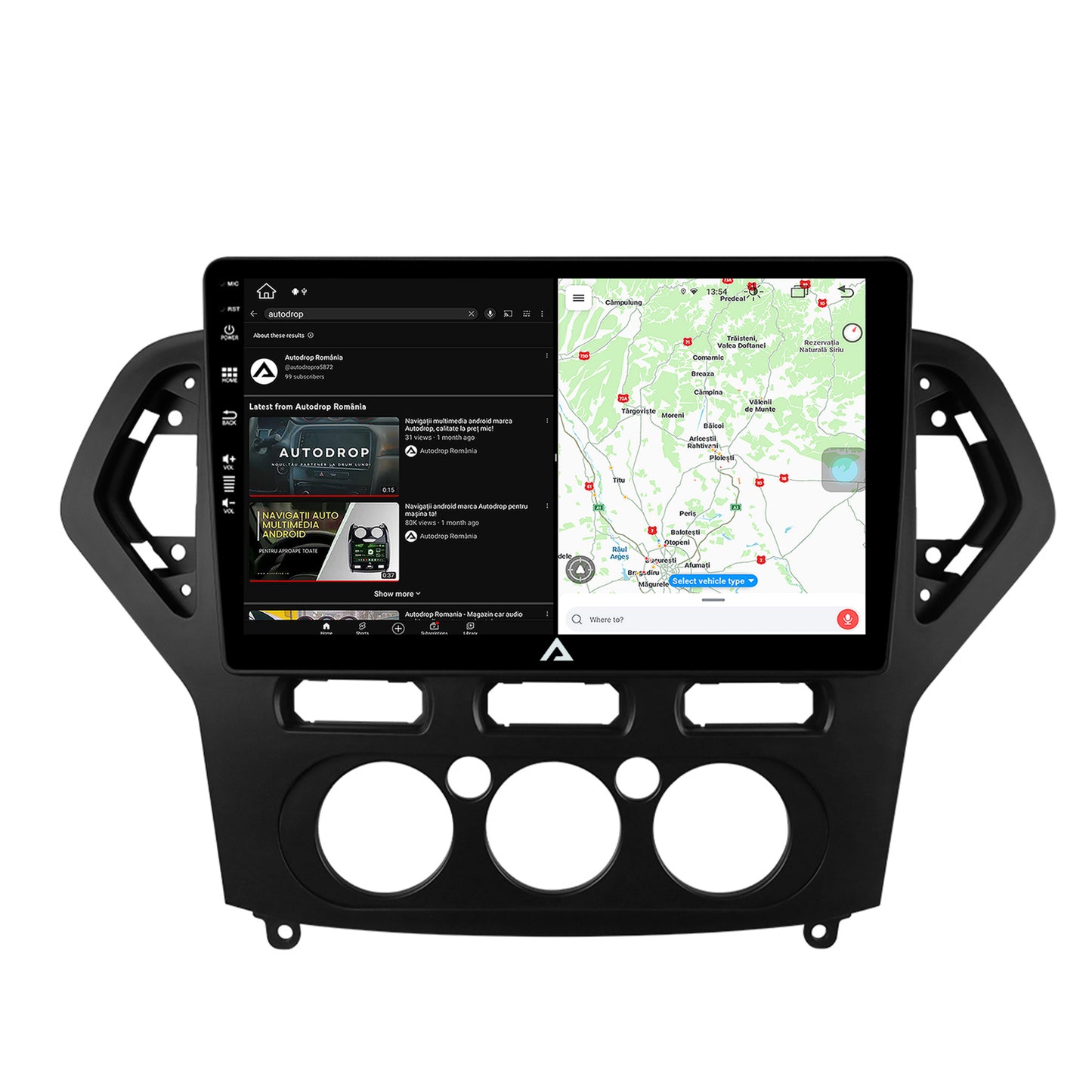 Navigatie Ford Mondeo (2007-2010) Clima Manuala, Android, Z-Octacore / 8GB RAM + 256GB ROM, 10.1 Inch - AD-BGZ10008+AD-BGRKIT126