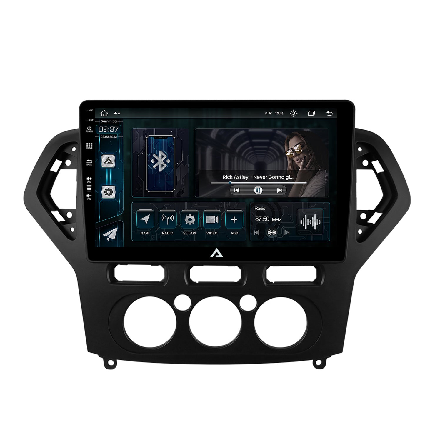 Navigatie Ford Mondeo (2007-2010) Clima Manuala, Android, Z-Octacore / 8GB RAM + 256GB ROM, 10.1 Inch - AD-BGZ10008+AD-BGRKIT126