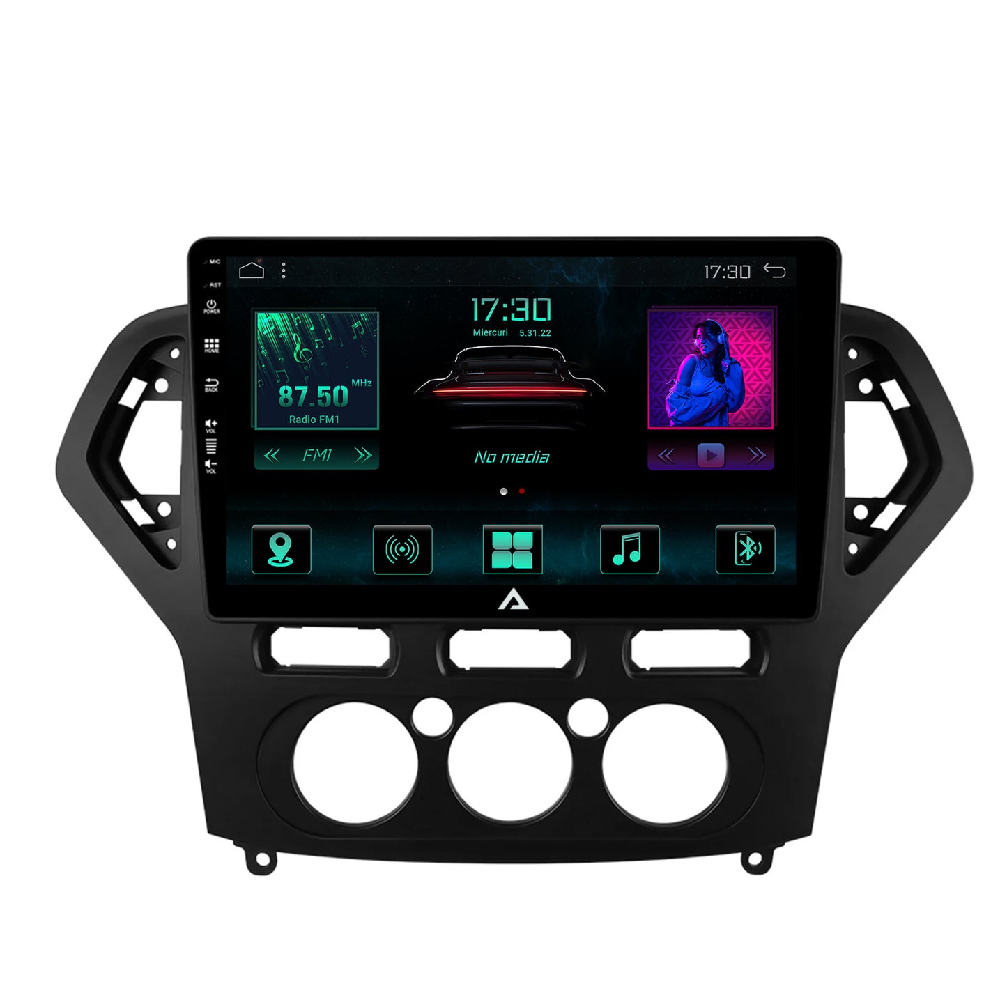 Navigatie Ford Mondeo (2007-2010) Clima Manuala, Android, A-Octacore / 4GB RAM + 64GB ROM, 10.1 Inch - AD-BGA10004+AD-BGRKIT126