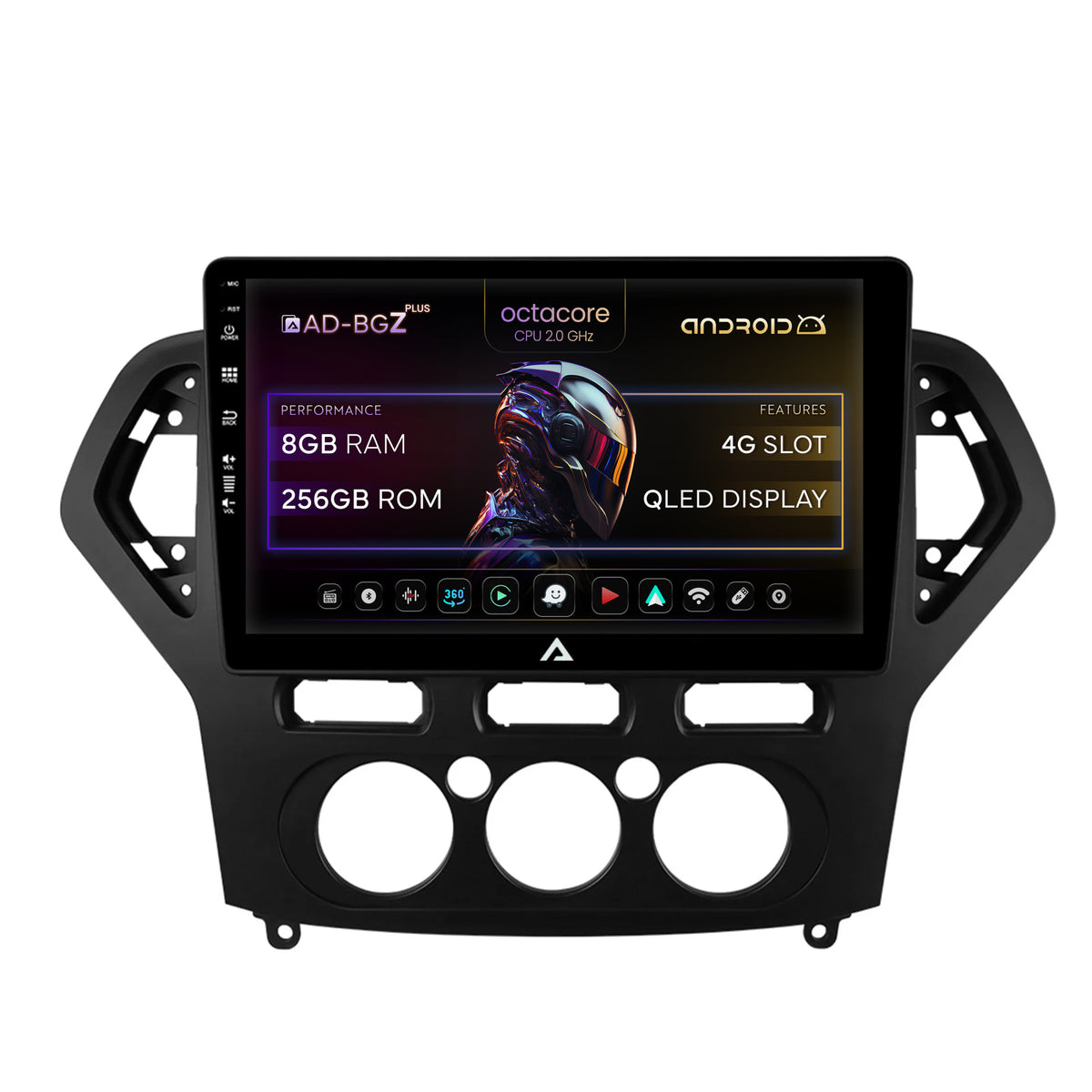 Navigatie Ford Mondeo (2007-2010) Clima Manuala, Android, X-Octacore / 8GB RAM + 256GB ROM, 10.36 Inch - AD-BGX10008+AD-BGRKIT126