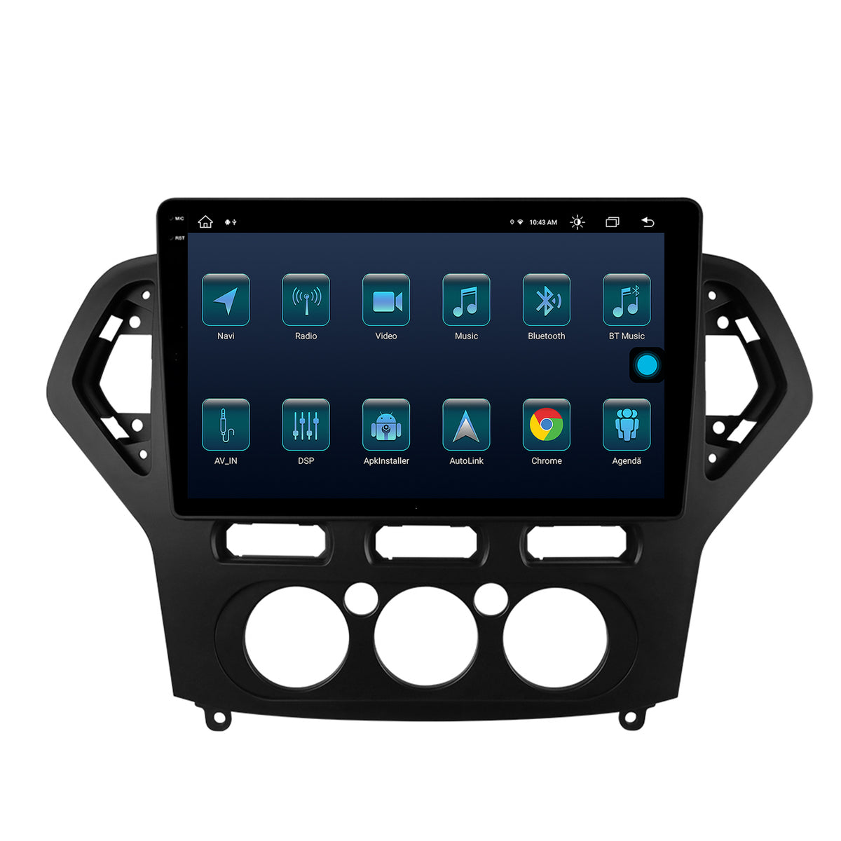 Navigatie Ford Mondeo (2007-2010) Clima Manuala, Android, X-Octacore / 8GB RAM + 256GB ROM, 10.36 Inch - AD-BGX10008+AD-BGRKIT126