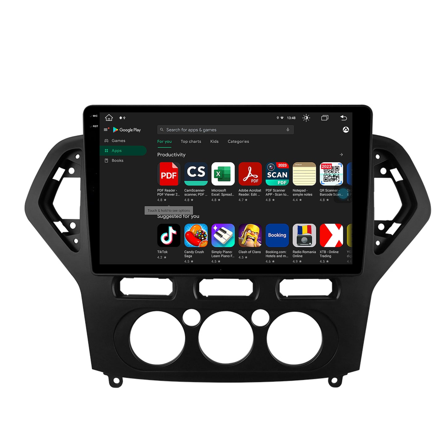 Navigatie Ford Mondeo (2007-2010) Clima Manuala, Android, X-Octacore / 8GB RAM + 256GB ROM, 10.36 Inch - AD-BGX10008+AD-BGRKIT126