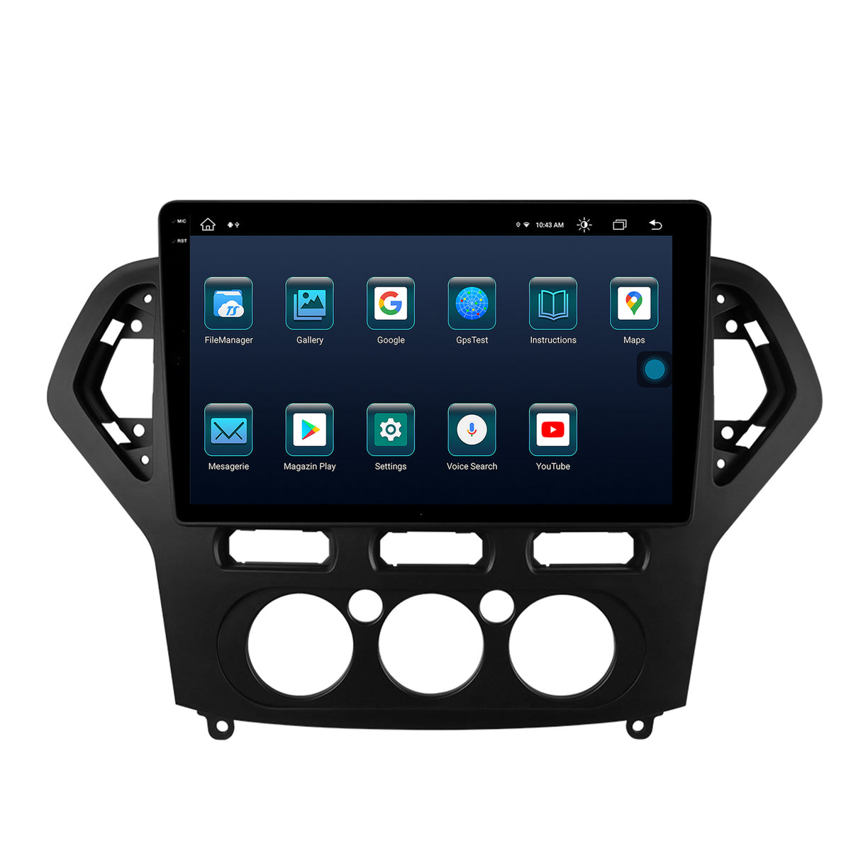 Navigatie Ford Mondeo (2007-2010) Clima Manuala, Android, X-Octacore / 8GB RAM + 256GB ROM, 10.36 Inch - AD-BGX10008+AD-BGRKIT126