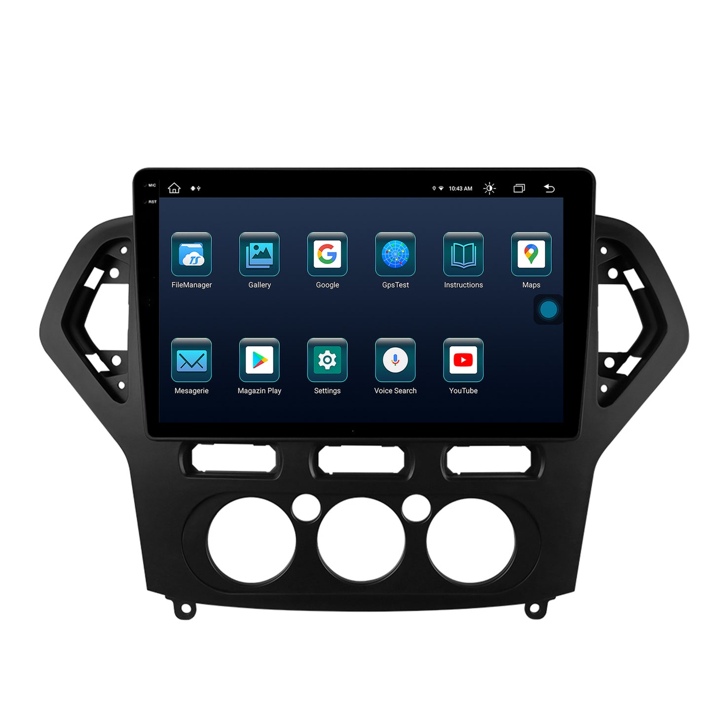 Navigatie Ford Mondeo (2007-2010) Clima Manuala, Android, X-Octacore / 8GB RAM + 256GB ROM, 10.36 Inch - AD-BGX10008+AD-BGRKIT126