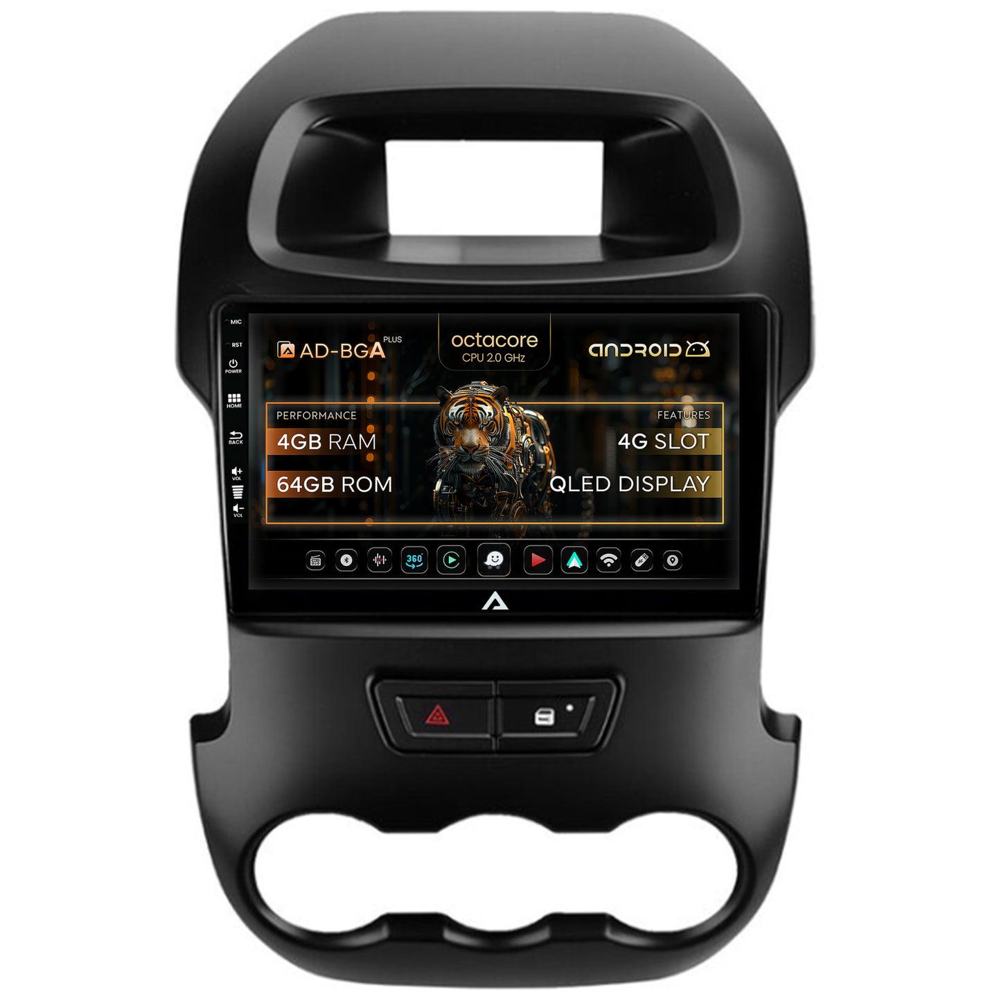 Navigatie Ford Ranger (2011-2015), Android, A-Octacore / 4GB RAM + 64GB ROM, 9 Inch - AD-BGA9004+AD-BGRKIT135B