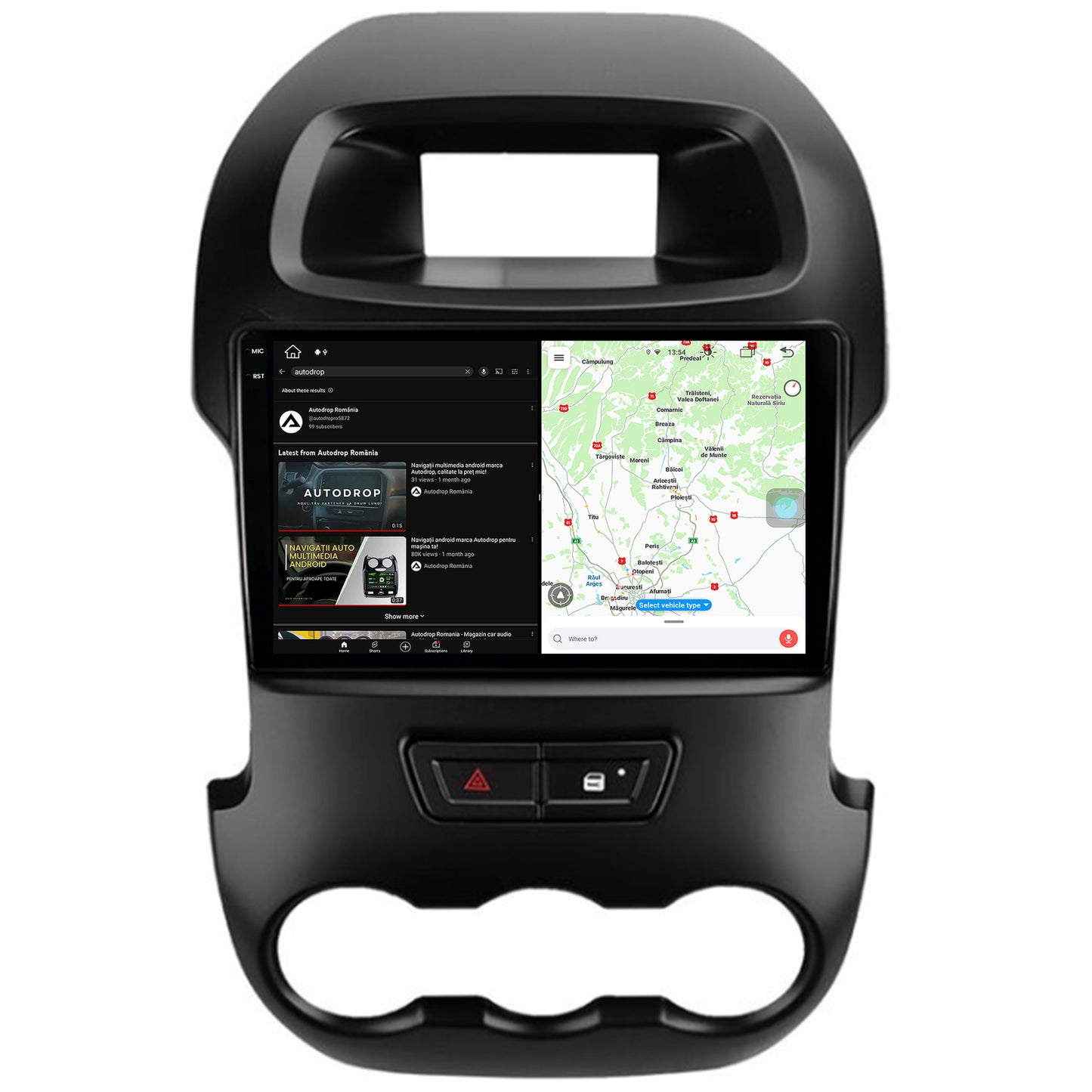 Navigatie Ford Ranger (2011-2015), Android, V-Octacore / 4GB RAM + 64GB ROM, 9.5 Inch - AD-BGV9004+AD-BGRKIT135B