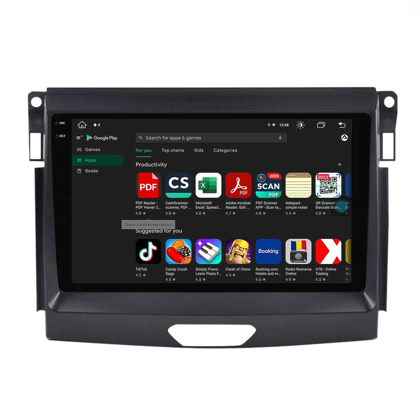 Navigatie Ford Ranger (2015-2020), Android, V-Octacore / 4GB RAM + 64GB ROM, 9.5 Inch - AD-BGV9004+AD-BGRKIT120