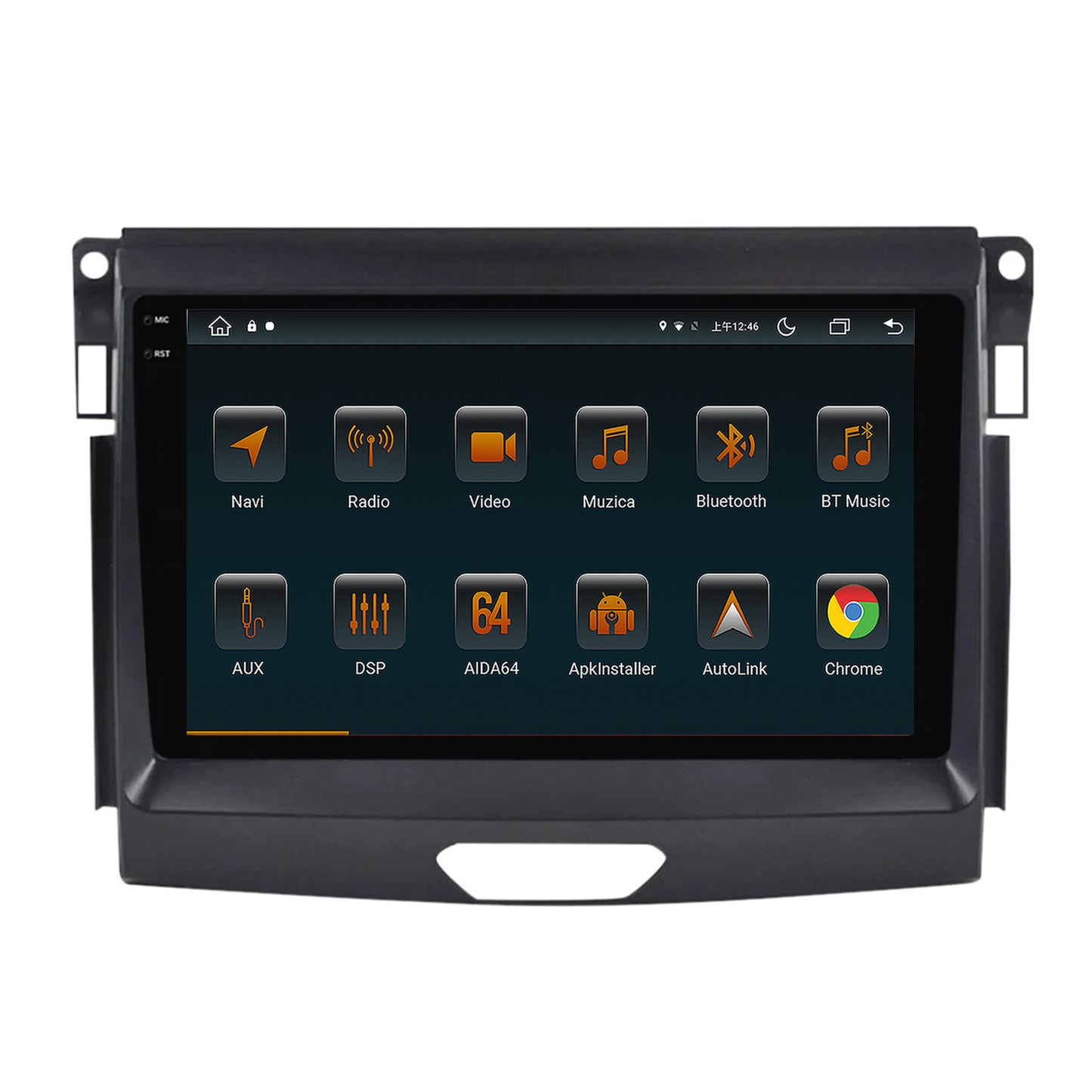 Navigatie Ford Ranger (2015-2020), Android, V-Octacore / 4GB RAM + 64GB ROM, 9.5 Inch - AD-BGV9004+AD-BGRKIT120