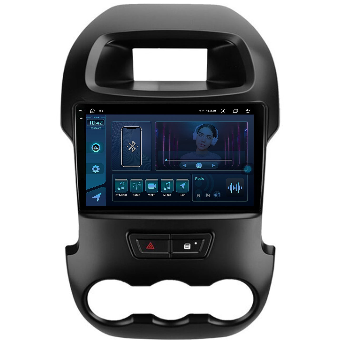 Navigatie Ford Ranger (2011-2015), Android, X-Octacore / 8GB RAM + 256GB ROM, 9.5 Inch - AD-BGX9008+AD-BGRKIT135B