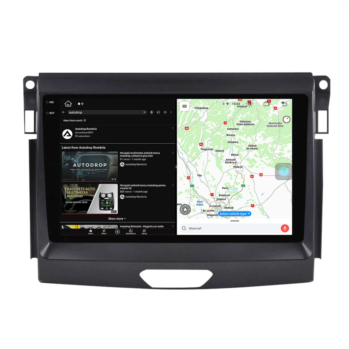 Navigatie Ford Ranger (2015-2020), Android, X-Octacore / 8GB RAM + 256GB ROM, 9.5 Inch - AD-BGX9008+AD-BGRKIT120