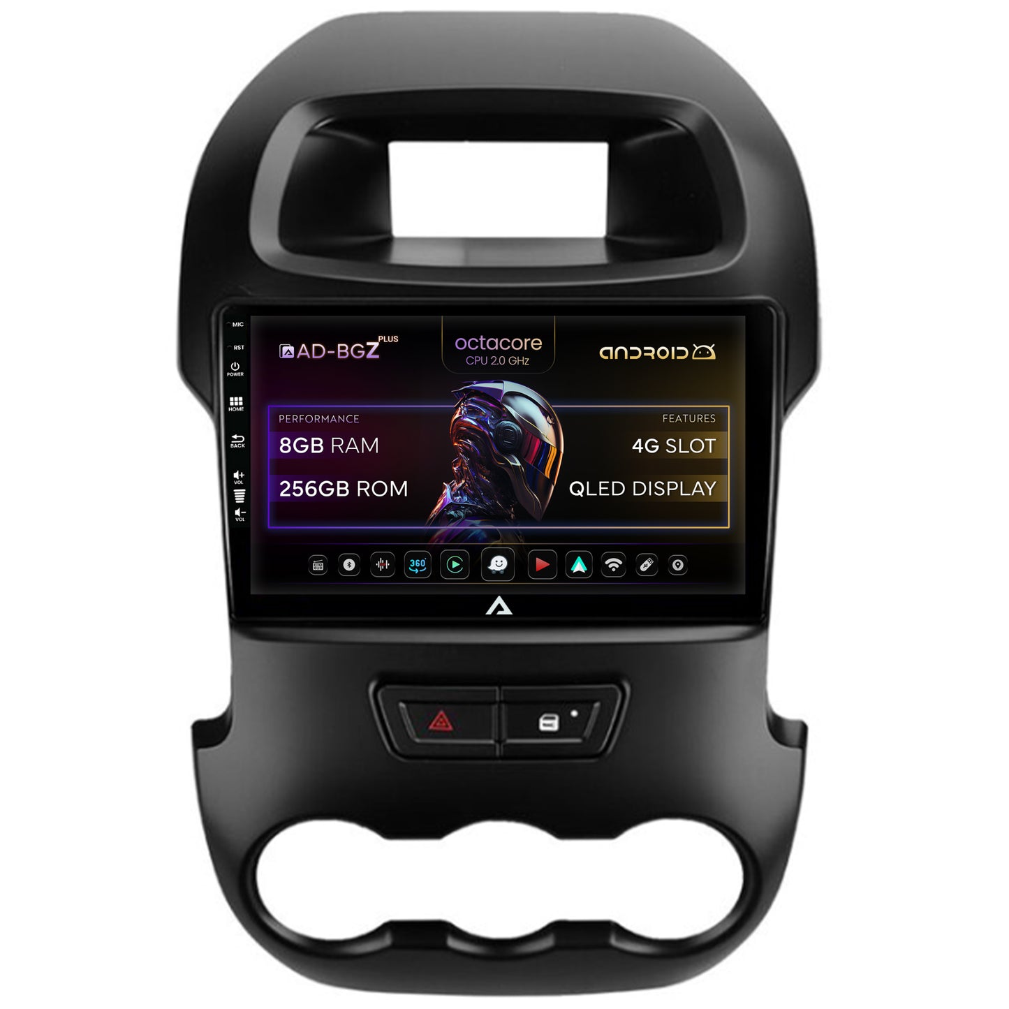 Navigatie Ford Ranger (2011-2015), Android, Z-Octacore / 8GB RAM + 256GB ROM, 9 Inch - AD-BGZ9008+AD-BGRKIT135B