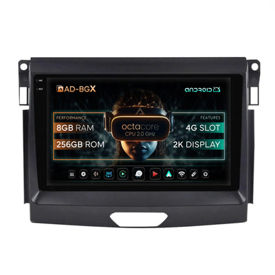 Navigatie Ford Ranger (2015-2020), Android, X-Octacore / 8GB RAM + 256GB ROM, 9.5 Inch - AD-BGX9008+AD-BGRKIT120