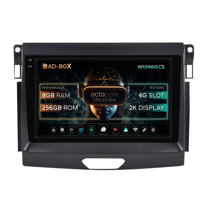 Navigatie Ford Ranger (2015-2020), Android, X-Octacore / 8GB RAM + 256GB ROM, 9.5 Inch - AD-BGX9008+AD-BGRKIT120