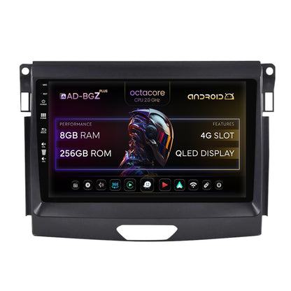 Navigatie Ford Ranger (2015-2020), Android, Z-Octacore / 8GB RAM + 256GB ROM, 9 Inch - AD-BGZ9008+AD-BGRKIT120