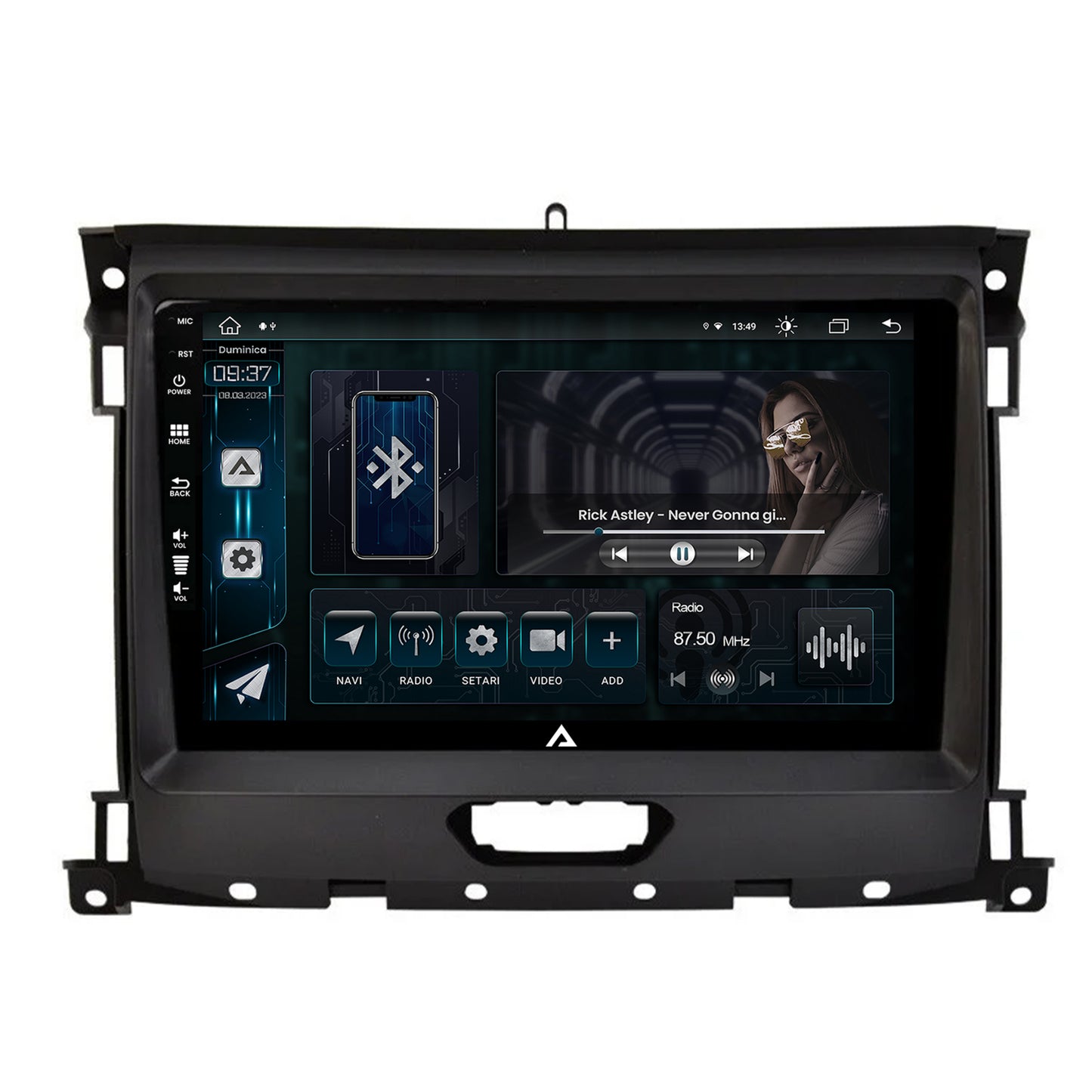 Navigatie Ford Ranger (2015-2022), Android, Z-Octacore / 8GB RAM + 256GB ROM, 9 Inch - AD-BGZ9008+AD-BGRKIT120V2