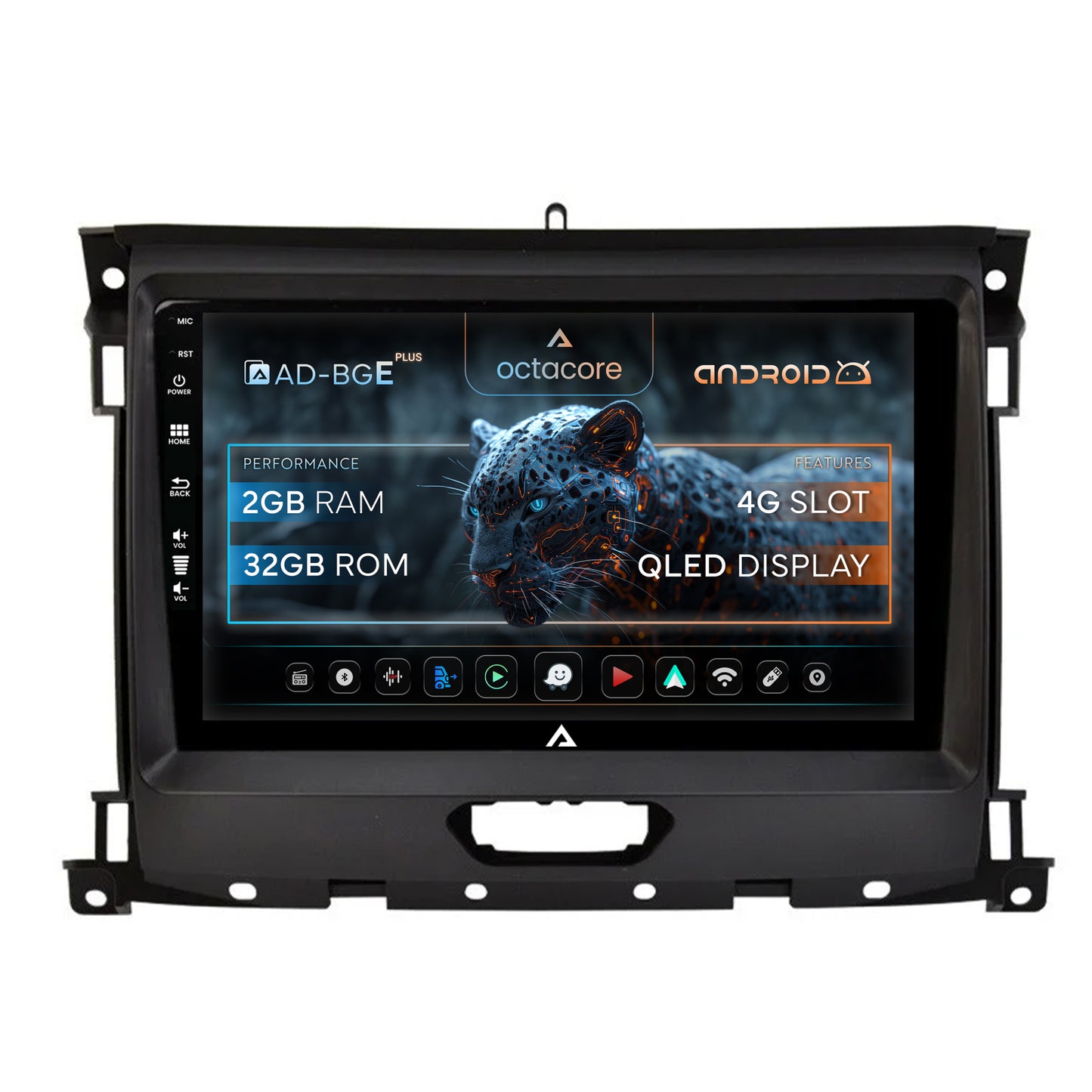 Navigatie Ford Ranger (2015-2022), Android, E-Octacore / 2GB RAM + 32GB ROM, 9 Inch - AD-BGE9002+AD-BGRKIT120V2