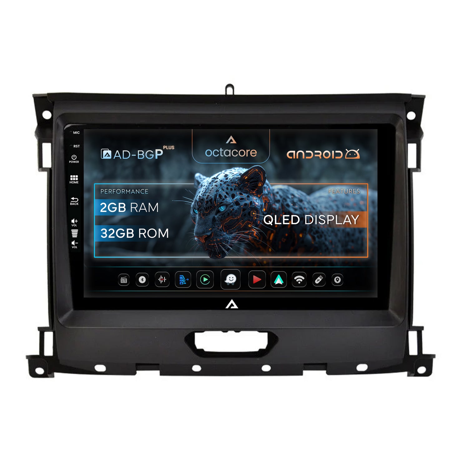 Navigatie Ford Ranger (2015-2022), Android, P-Octacore / 2GB RAM + 32GB ROM, 9 Inch - AD-BGP9002+AD-BGRKIT120V2