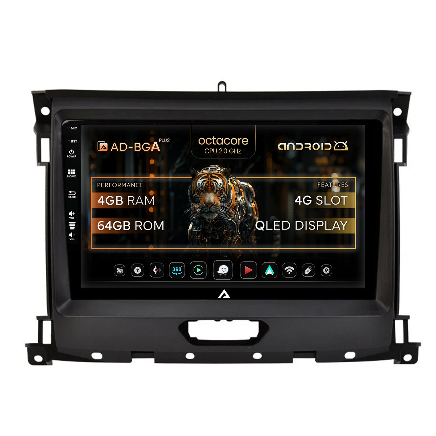 Navigatie Ford Ranger (2015-2022), Android, A-Octacore / 4GB RAM + 64GB ROM, 9 Inch - AD-BGA9004+AD-BGRKIT120V2