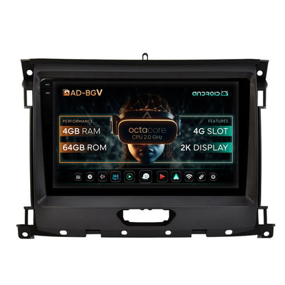 Navigatie Ford Ranger (2015-2022), Android, V-Octacore / 4GB RAM + 64GB ROM, 9.5 Inch - AD-BGV9004+AD-BGRKIT120V2