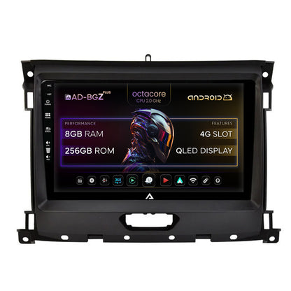 Navigatie Ford Ranger (2015-2022), Android, Z-Octacore / 8GB RAM + 256GB ROM, 9 Inch - AD-BGZ9008+AD-BGRKIT120V2